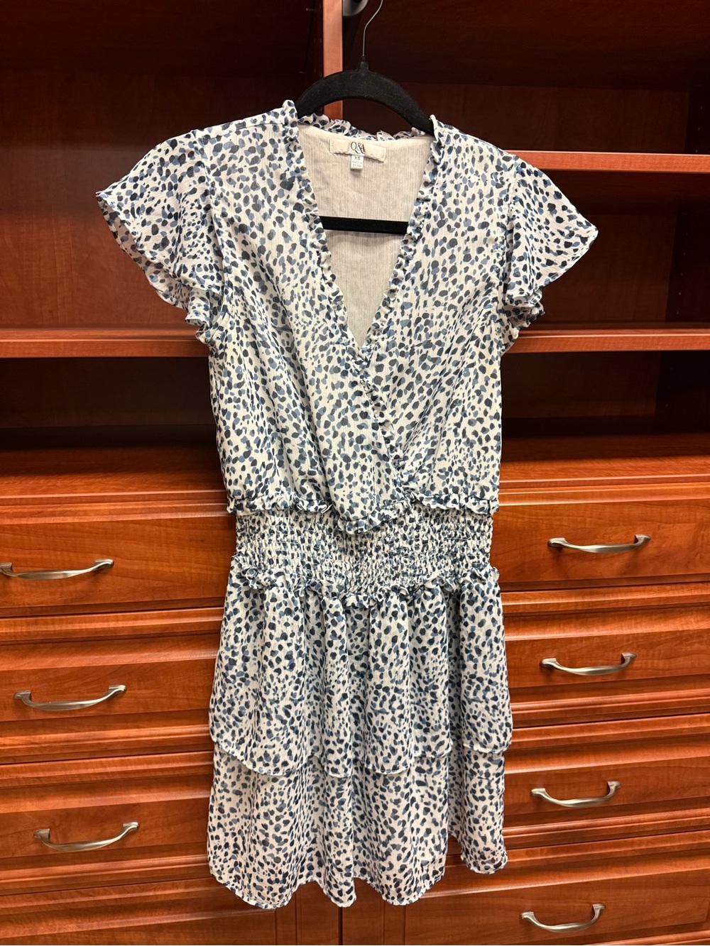 Like New Q&A Blue & White Dress